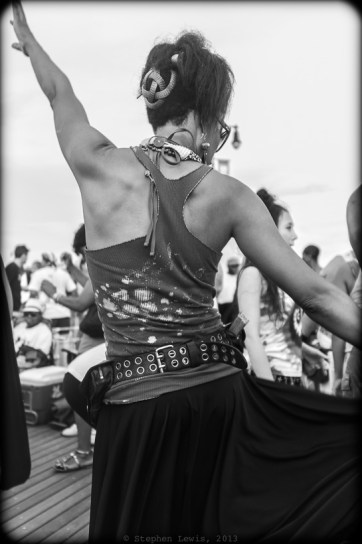 Boardwalk Dance Partner, Coney Island, 2012. (Fuji X100 w/ 28-mm adaptor) Click to enlarge.