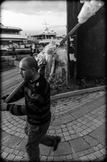 Cotton candy and toffee vendor at day's end.  Uskudar, Istanbul, Turkey, 2013. (Fuji X100.) Click to enlarge. 